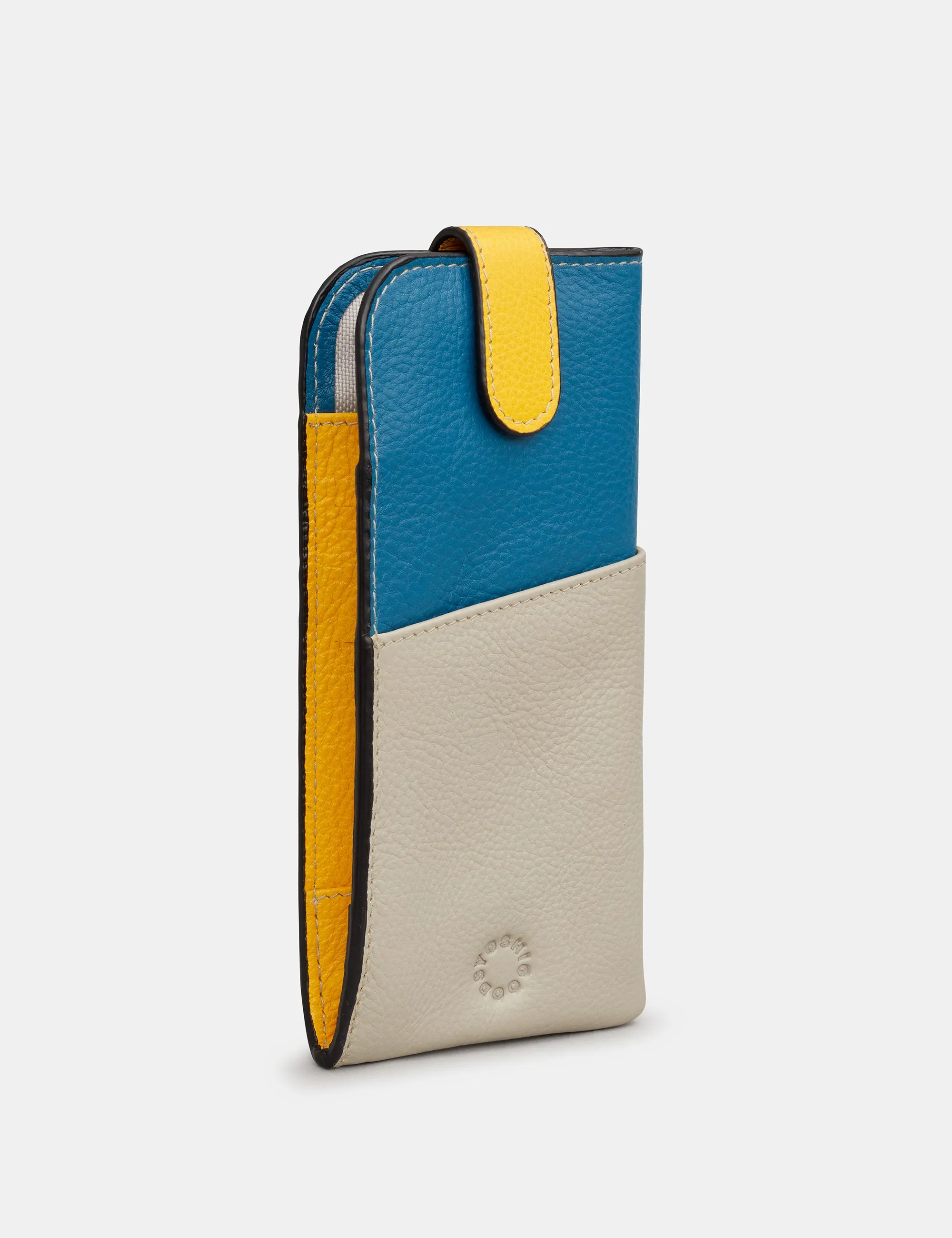 Coastal Colour Block Leather Glasses Case