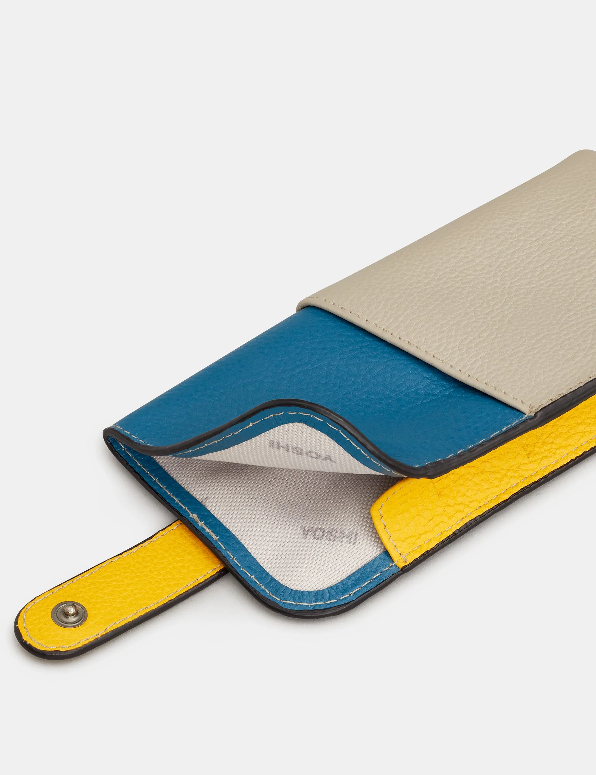 Coastal Colour Block Leather Glasses Case