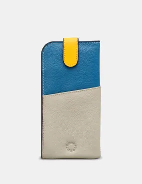 Coastal Colour Block Leather Glasses Case