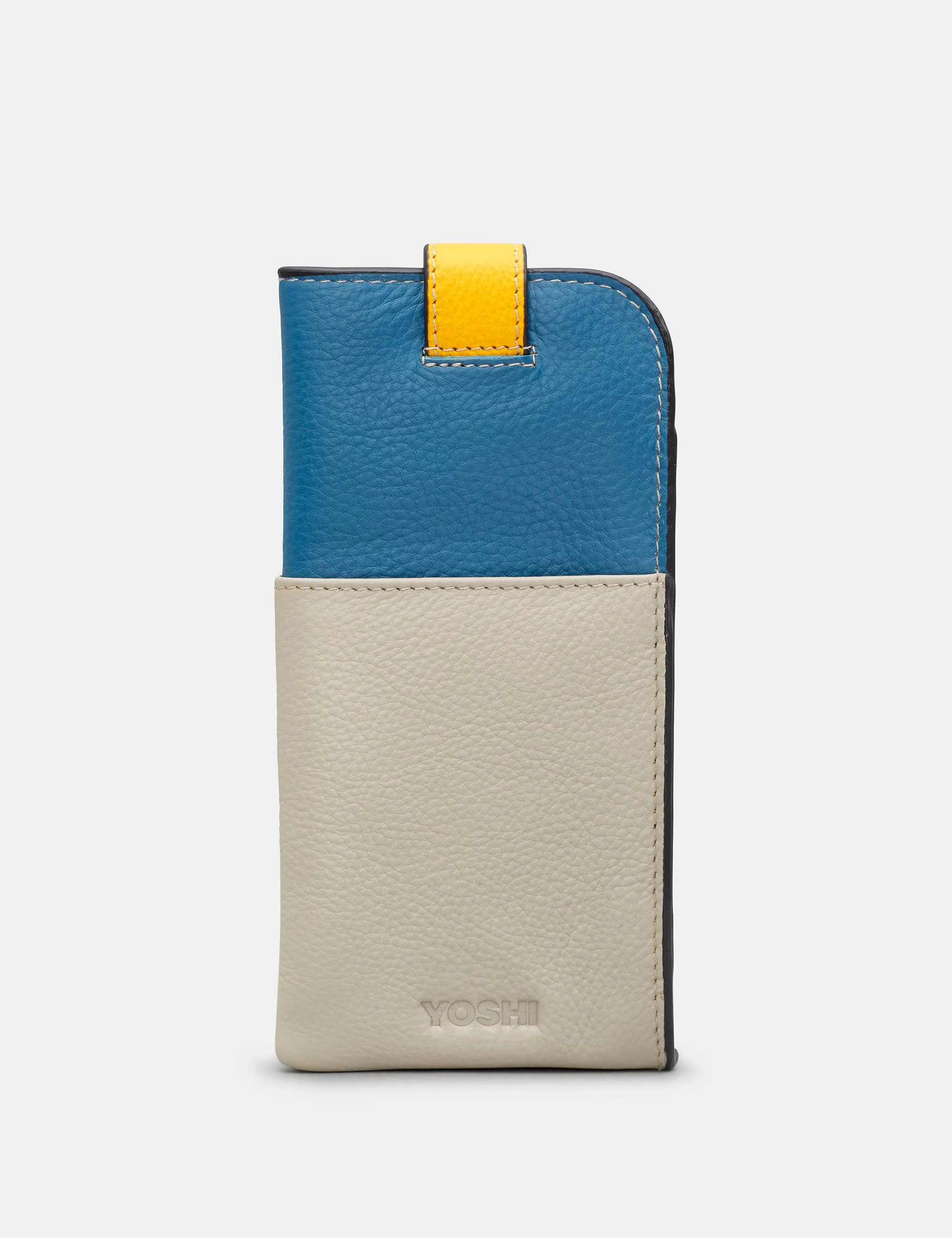 Coastal Colour Block Leather Glasses Case