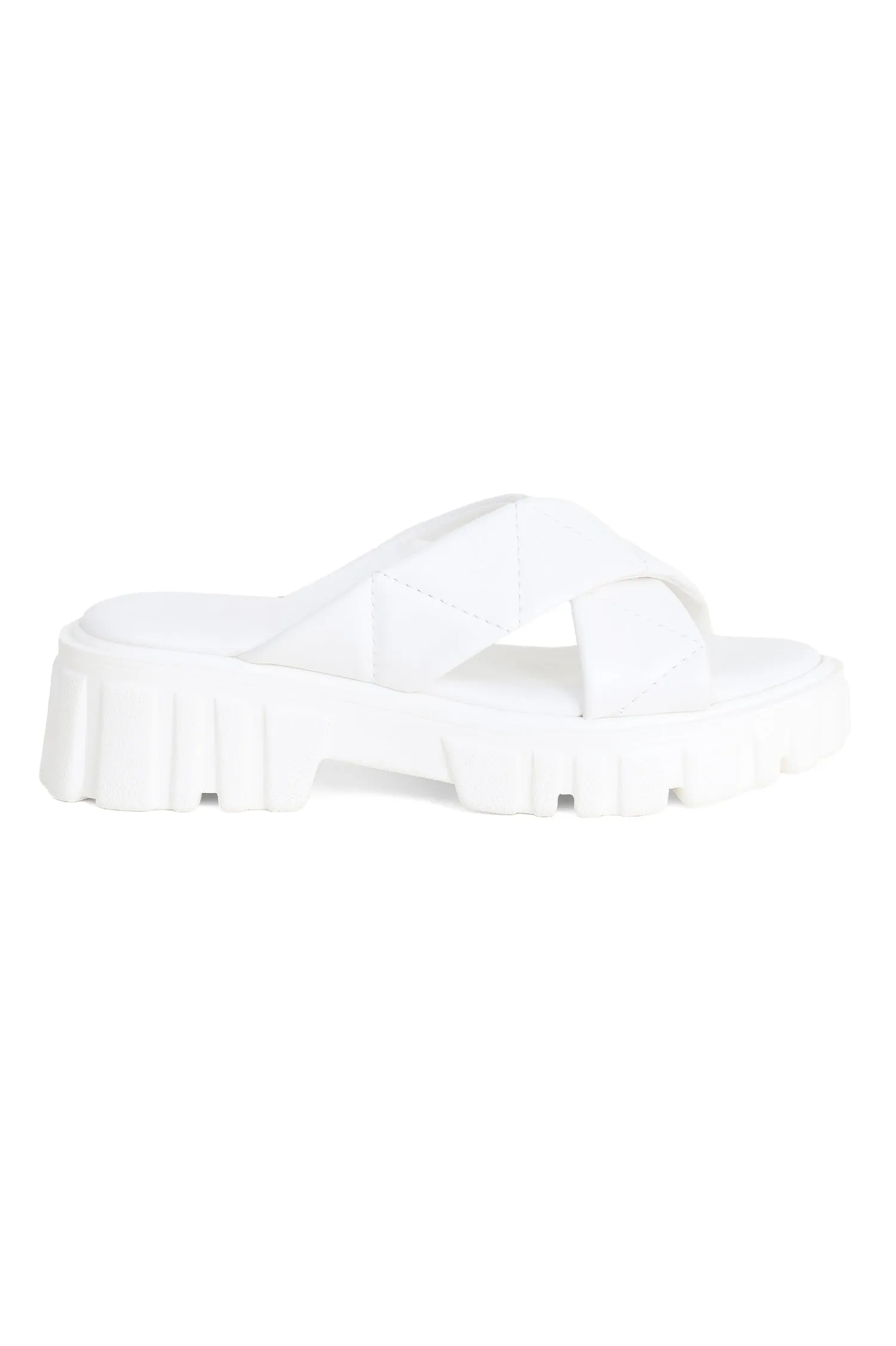 COMFORT CHIC SLIDES-WHITE