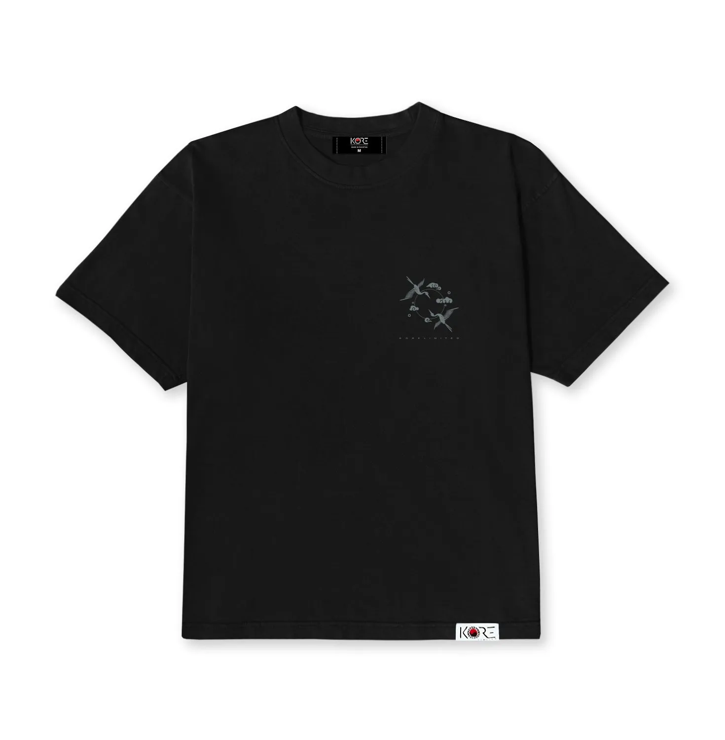 CRANE OF PEARL TEE (BLACK)