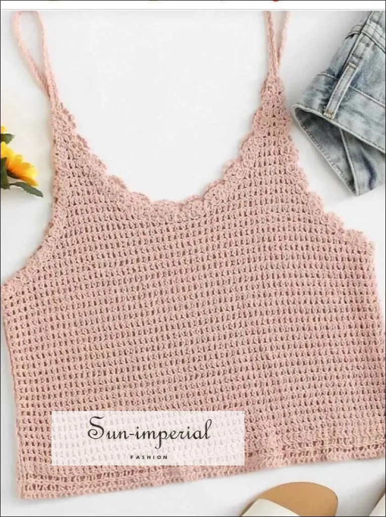 Crochet Crop Cami top 1