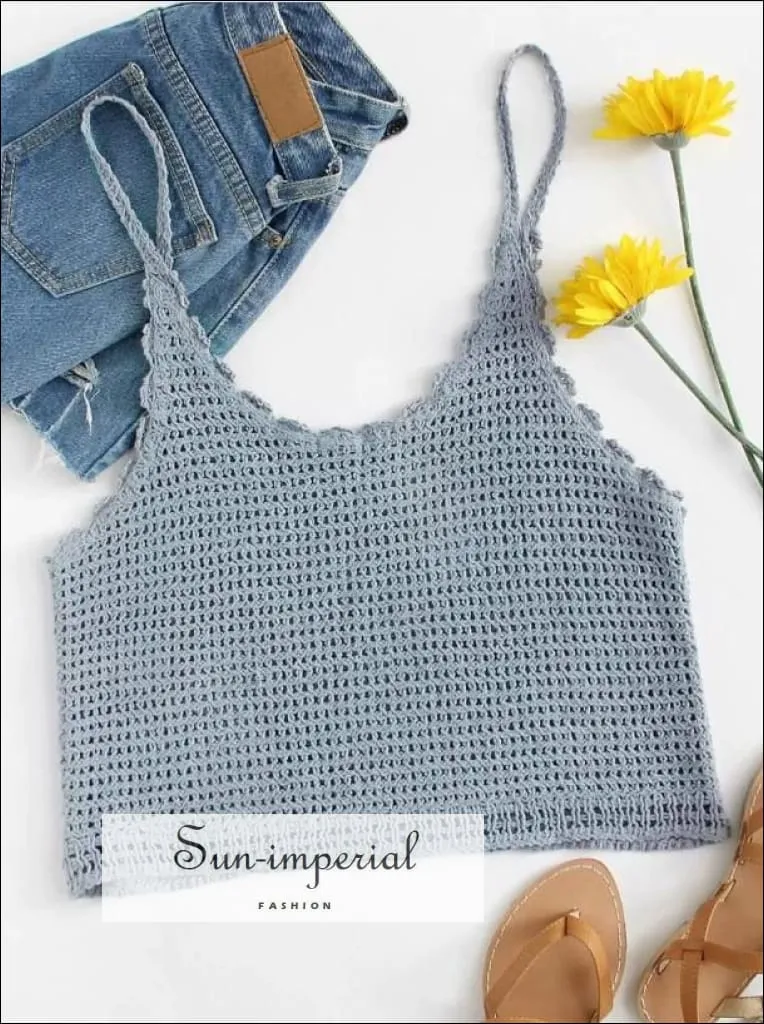 Crochet Crop Cami top 1