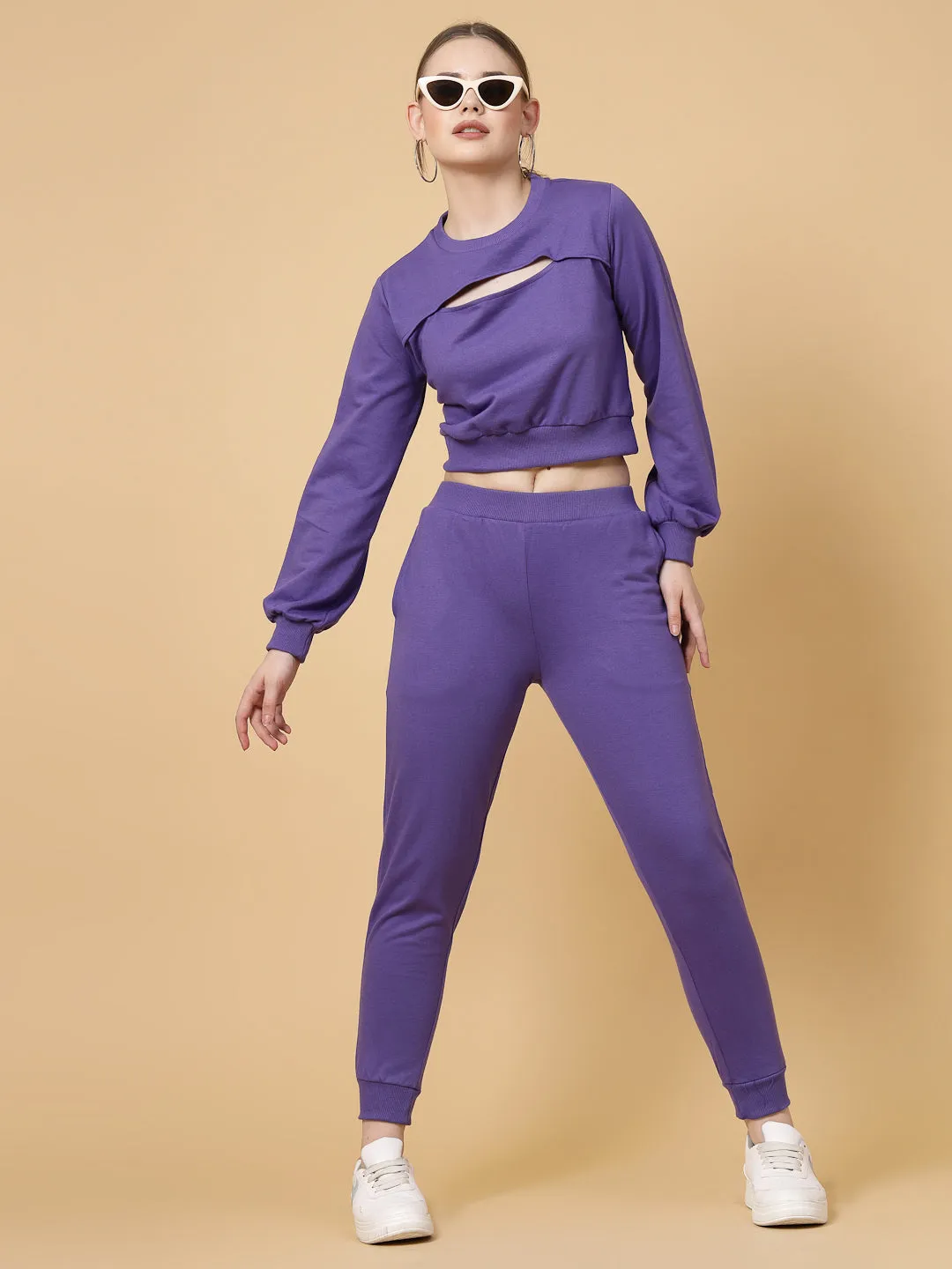 Cutout Neck Detail Tracksuit