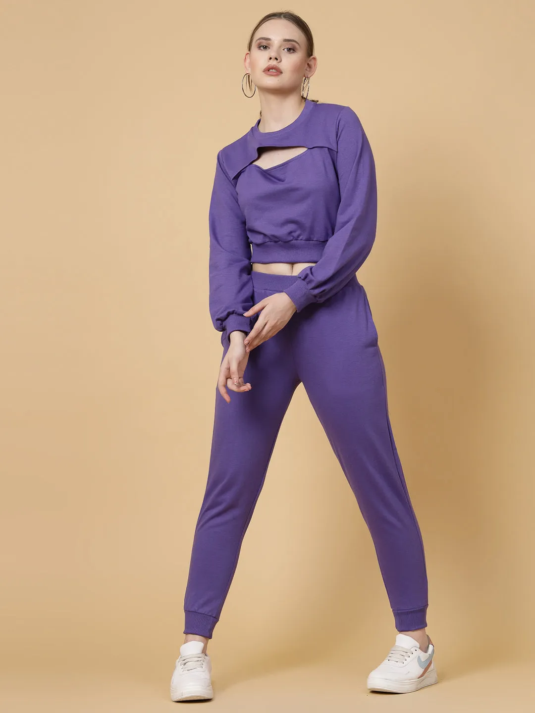 Cutout Neck Detail Tracksuit