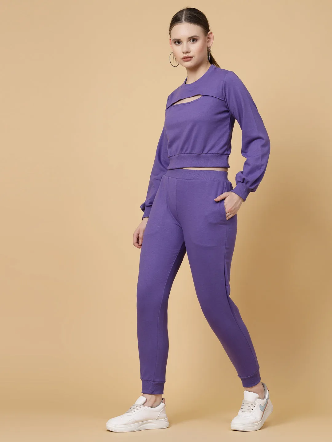 Cutout Neck Detail Tracksuit