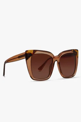 Diff Eyewear Lizzy Dunes Crystal   Brown Gradient Sunglasses