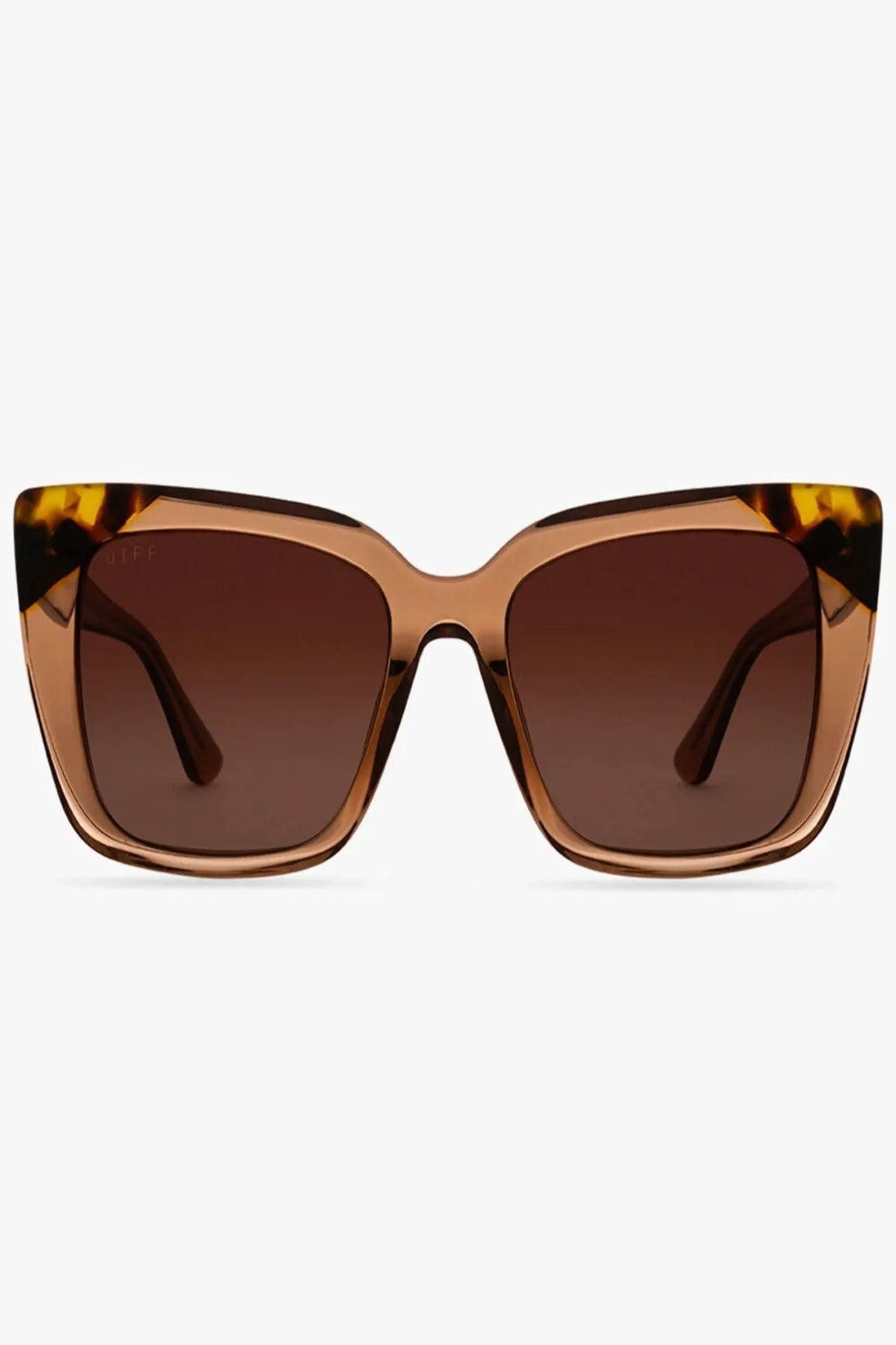 Diff Eyewear Lizzy Dunes Crystal   Brown Gradient Sunglasses