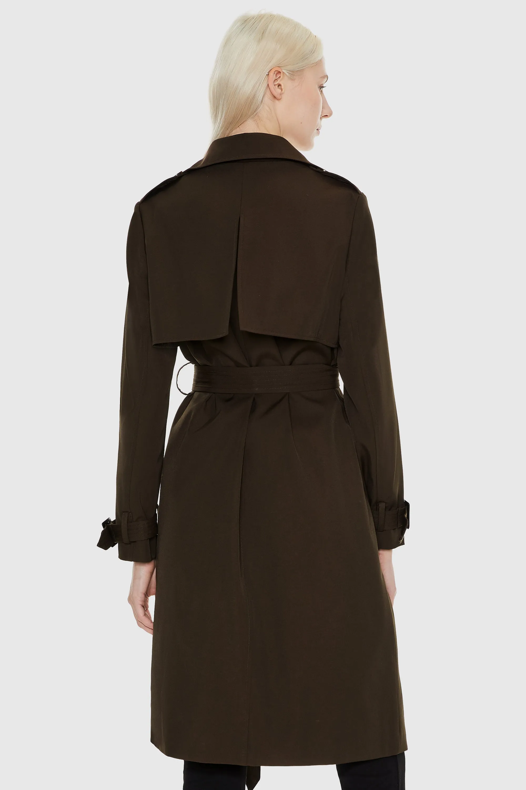 Double-Breasted Classic Lapel Long Trench Coat