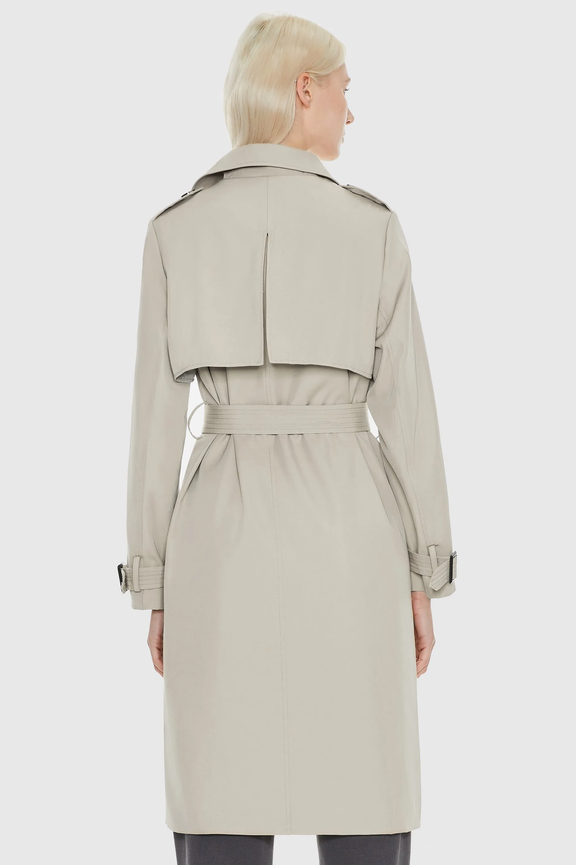 Double-Breasted Classic Lapel Long Trench Coat