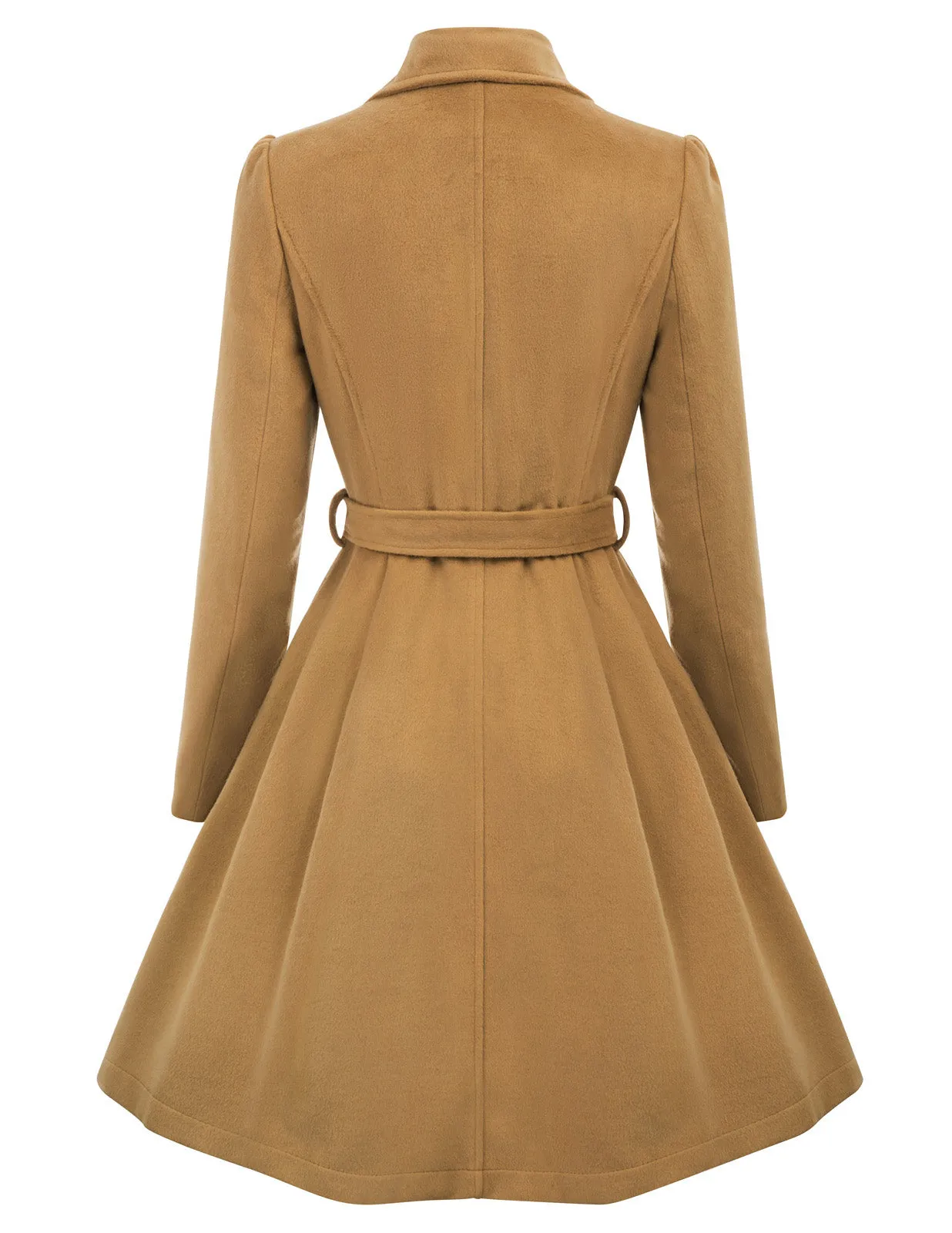 Double Breasted Dress Coats Winter Trench Jacket with Belt