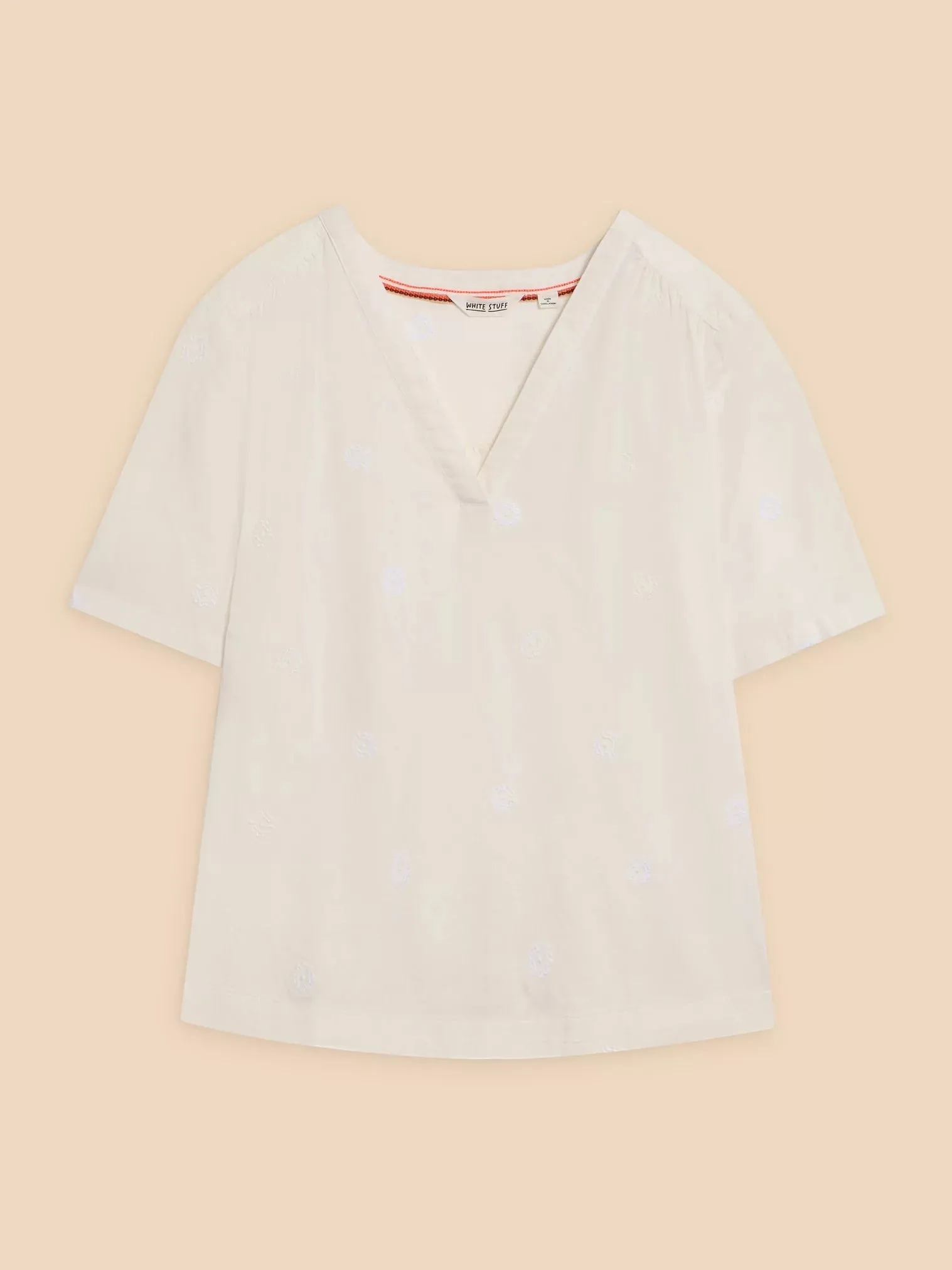 Elodie Linen Blend Top - Natural White