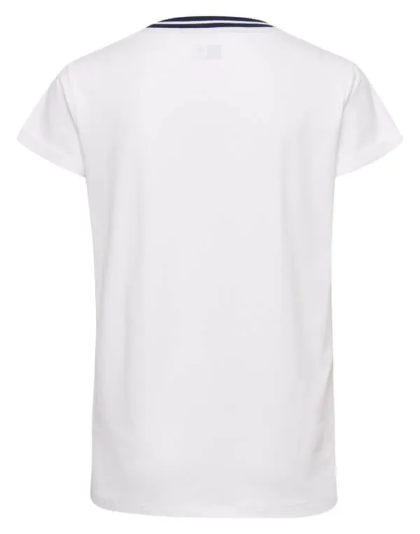 Emma Women Polyester White T-Shirt