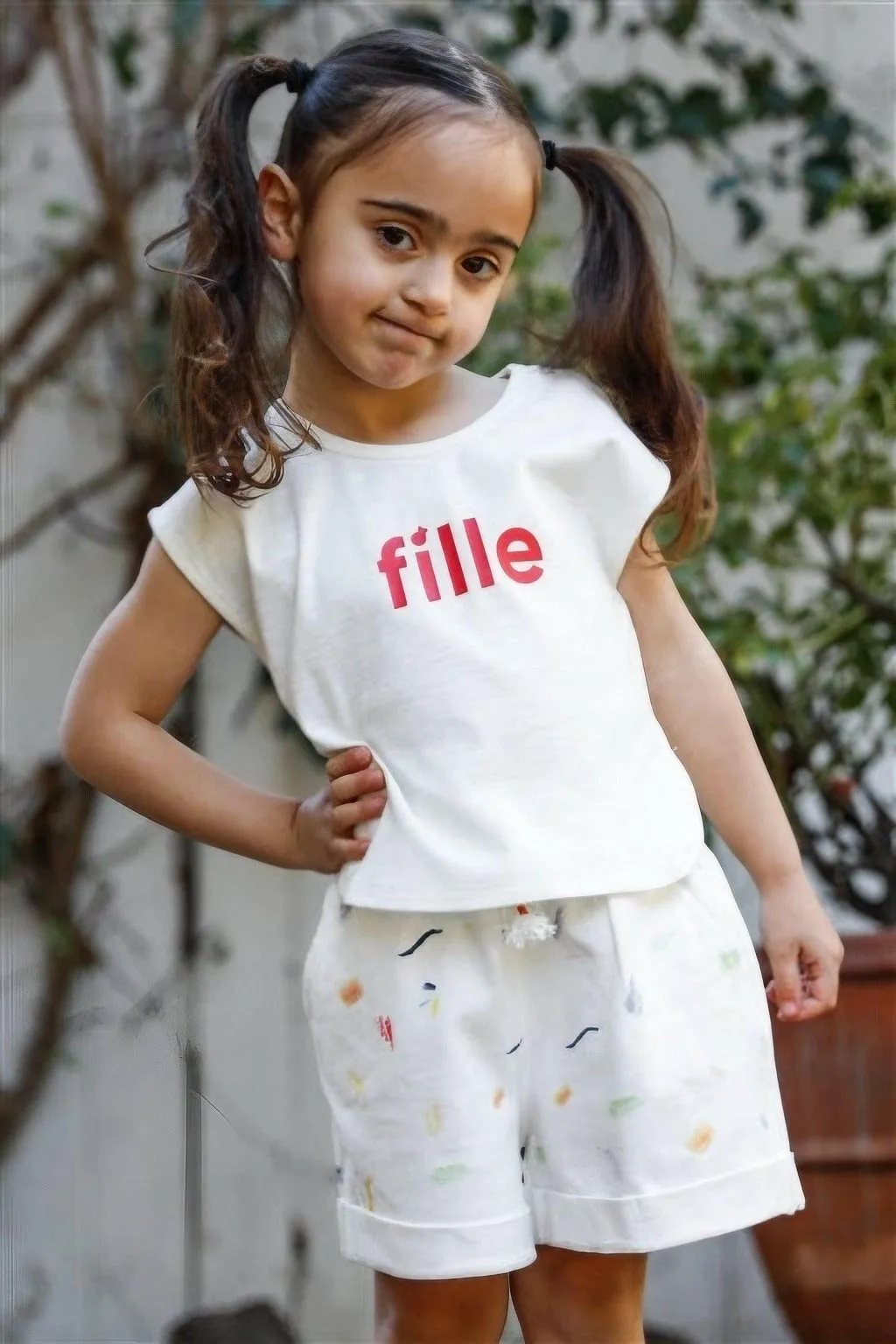 Fille Off White Textured Tops