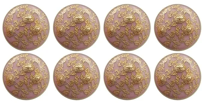 Floral Elegance Metal Buttons(7 Big   7 Small)