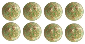 Floral Elegance Metal Buttons(7 Big   7 Small)