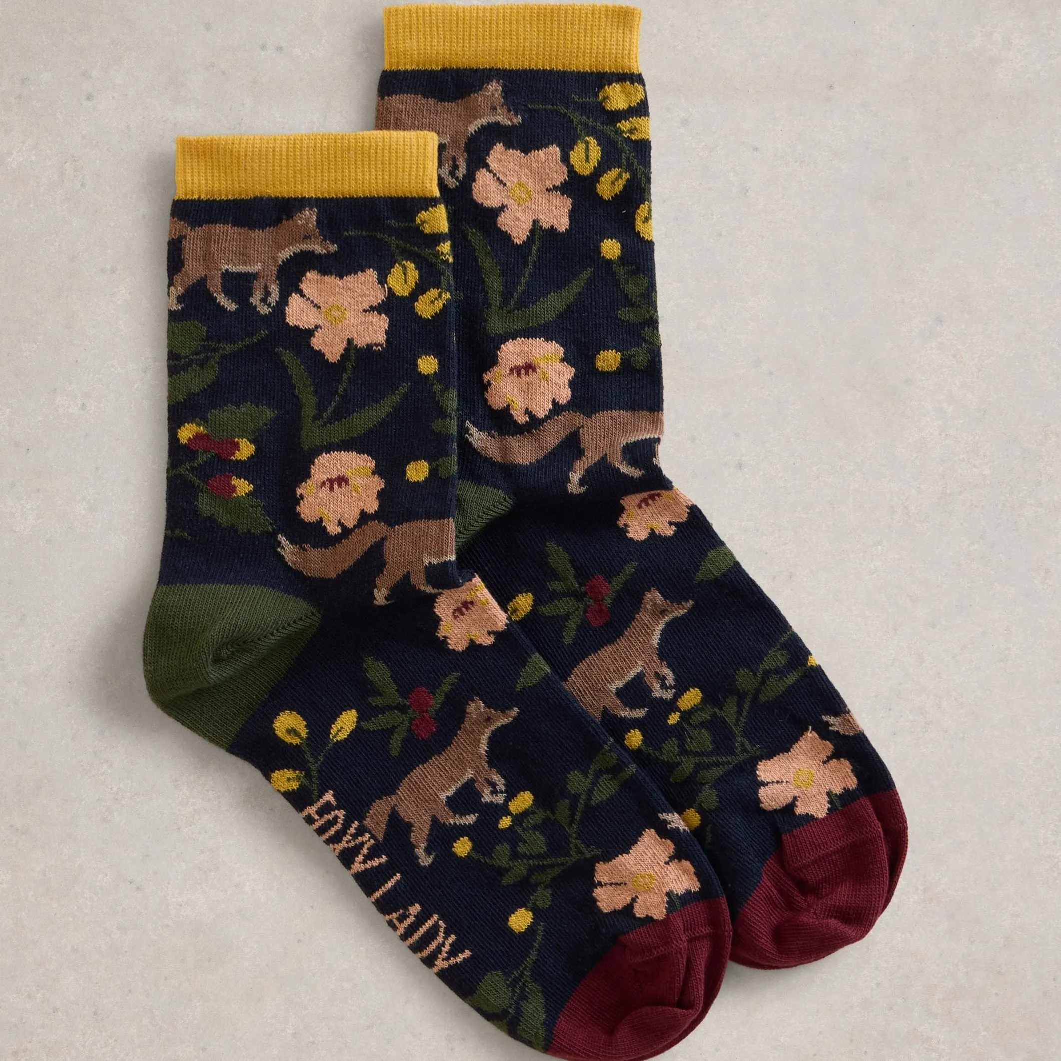 Foxy Lady Ankle Socks - Navy Multi