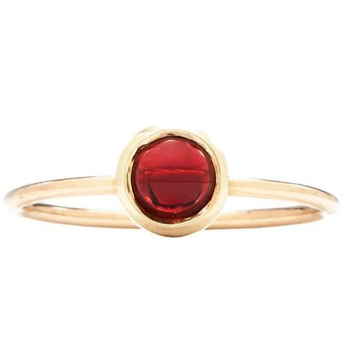 Gemstone Stacking Ring With Garnet