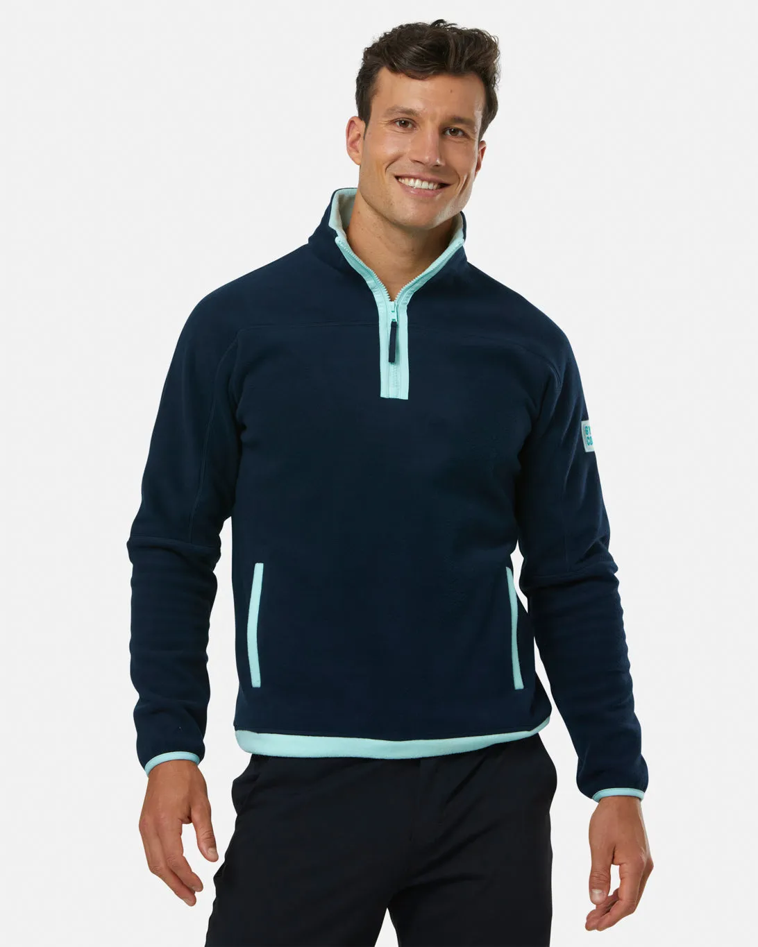 Half Zip Polar Fleece in Obsidian