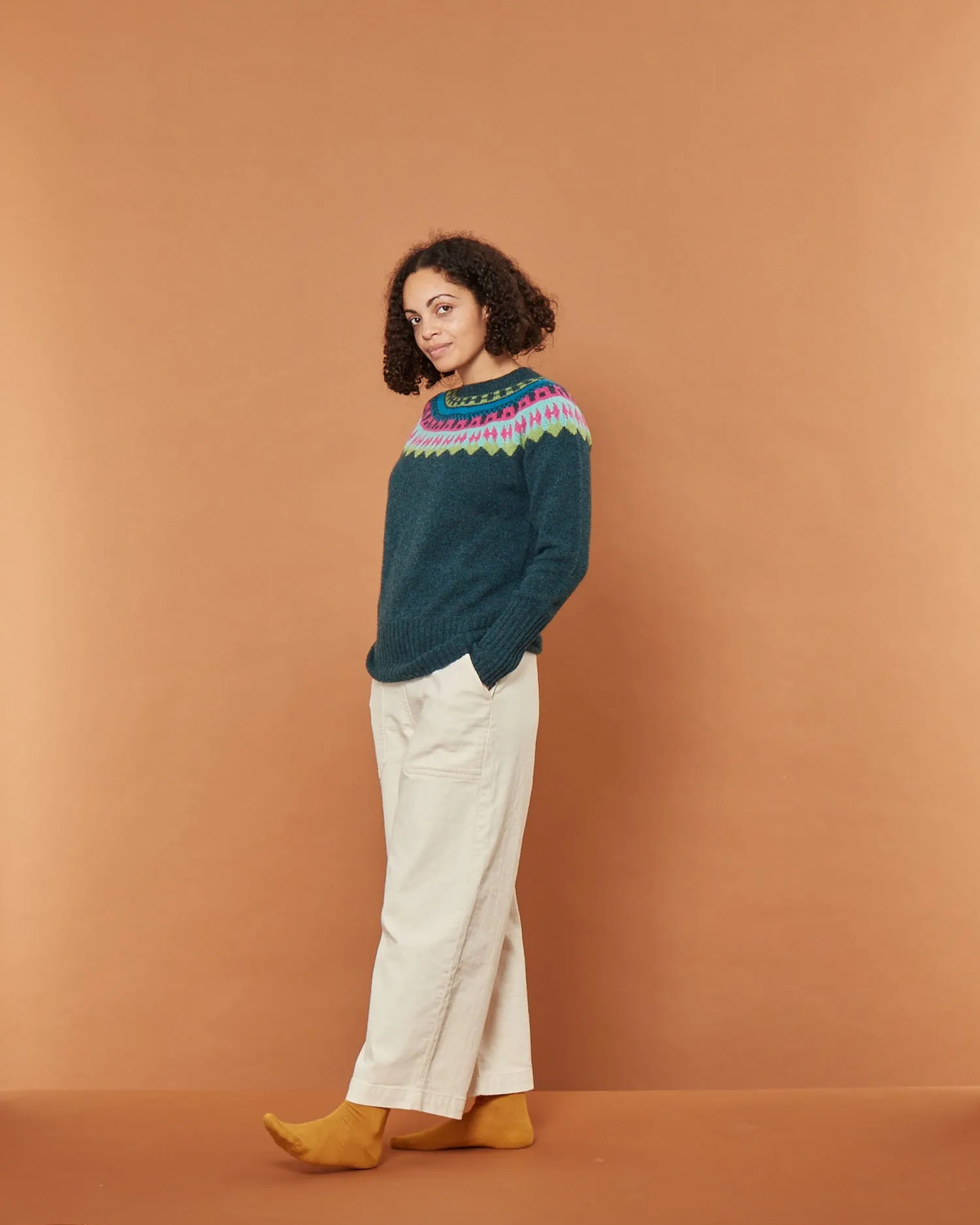 Helga Yoke Sweater- Oribe Green