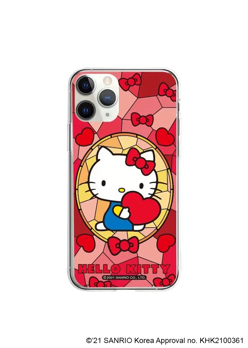 Hello Kitty in Stained Glass iPhone jelly hard case - SANRIO Korea