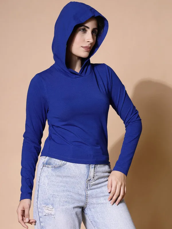 Hooded Full Sleeves Anti Odour T-shirt For Women