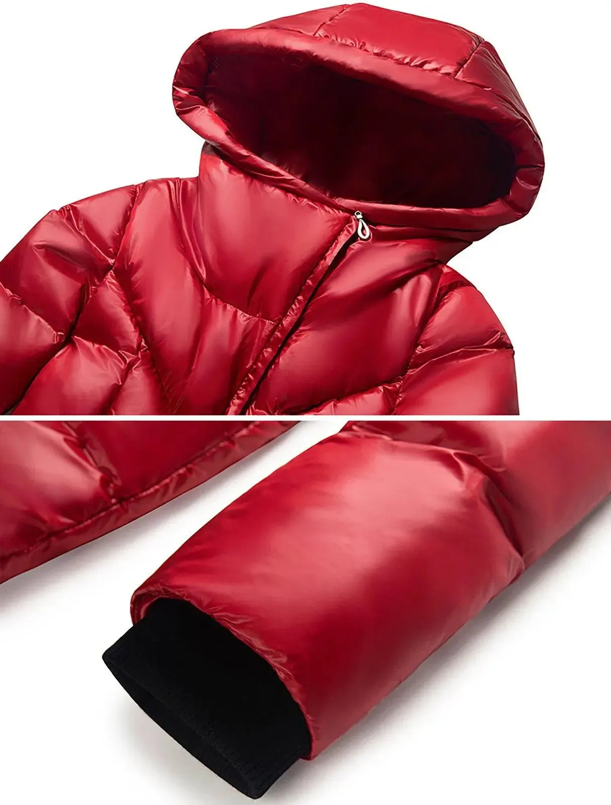 Hooded Quilted Puffer Belted Maxi Coat