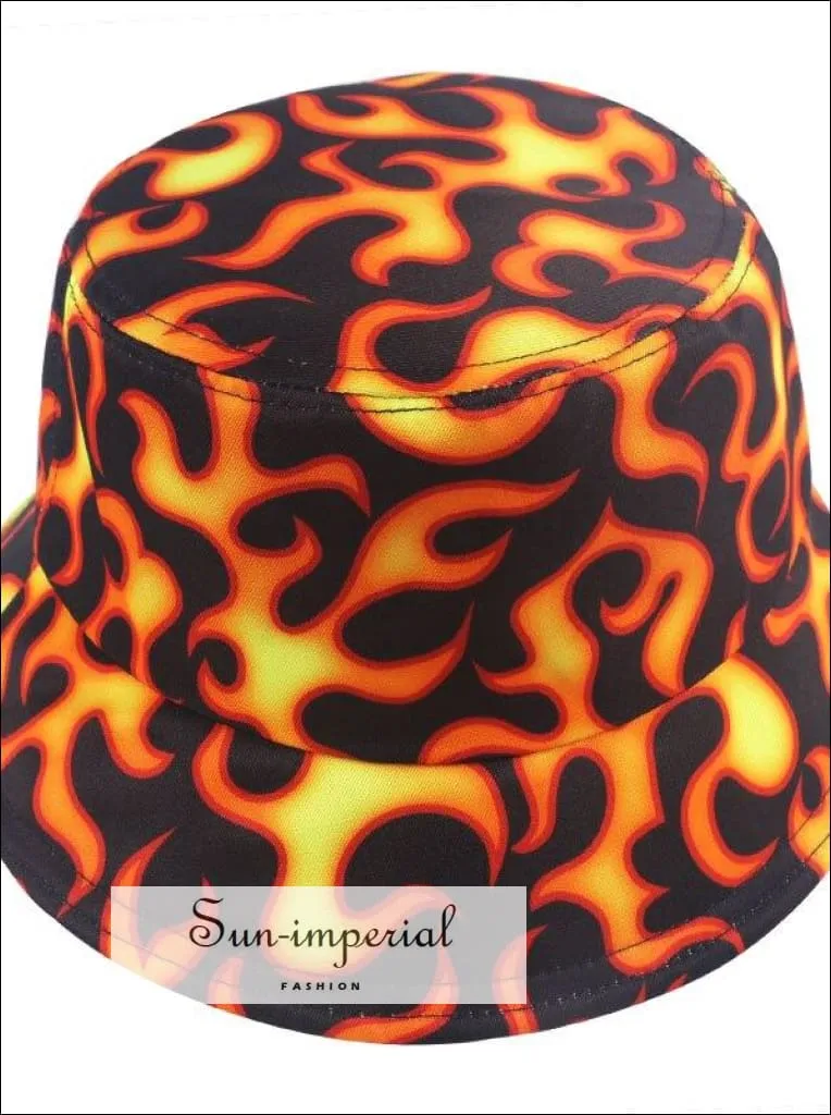 Hot Pink and orange Paint Splash Print Reversible Black White Cow Pattern Women Bucket Hat