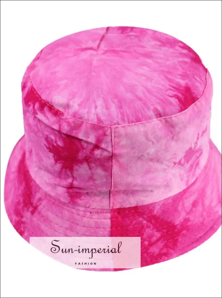 Hot Pink and orange Paint Splash Print Reversible Black White Cow Pattern Women Bucket Hat