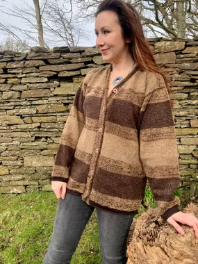 Judith Glue Orkney View Cardigan in Peat