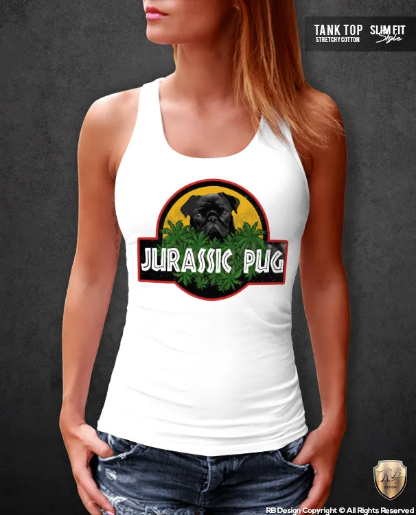 Jurassic Pug Women's T-shirt Trendy Sweet Puppy Tank Top WD137