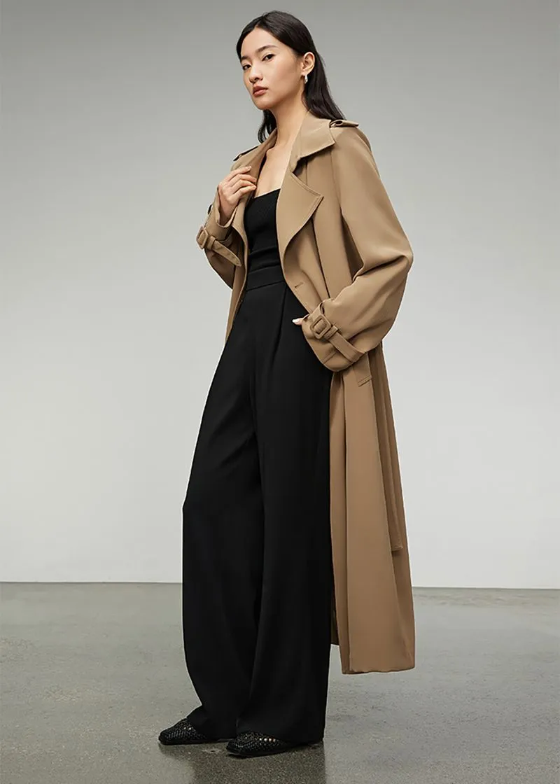 Khaki Double Breasted Trench Coat