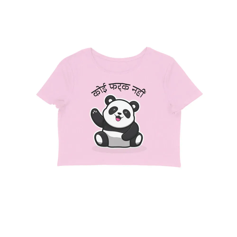 Koi Farak Nahi Crop Top in Cotton for Women