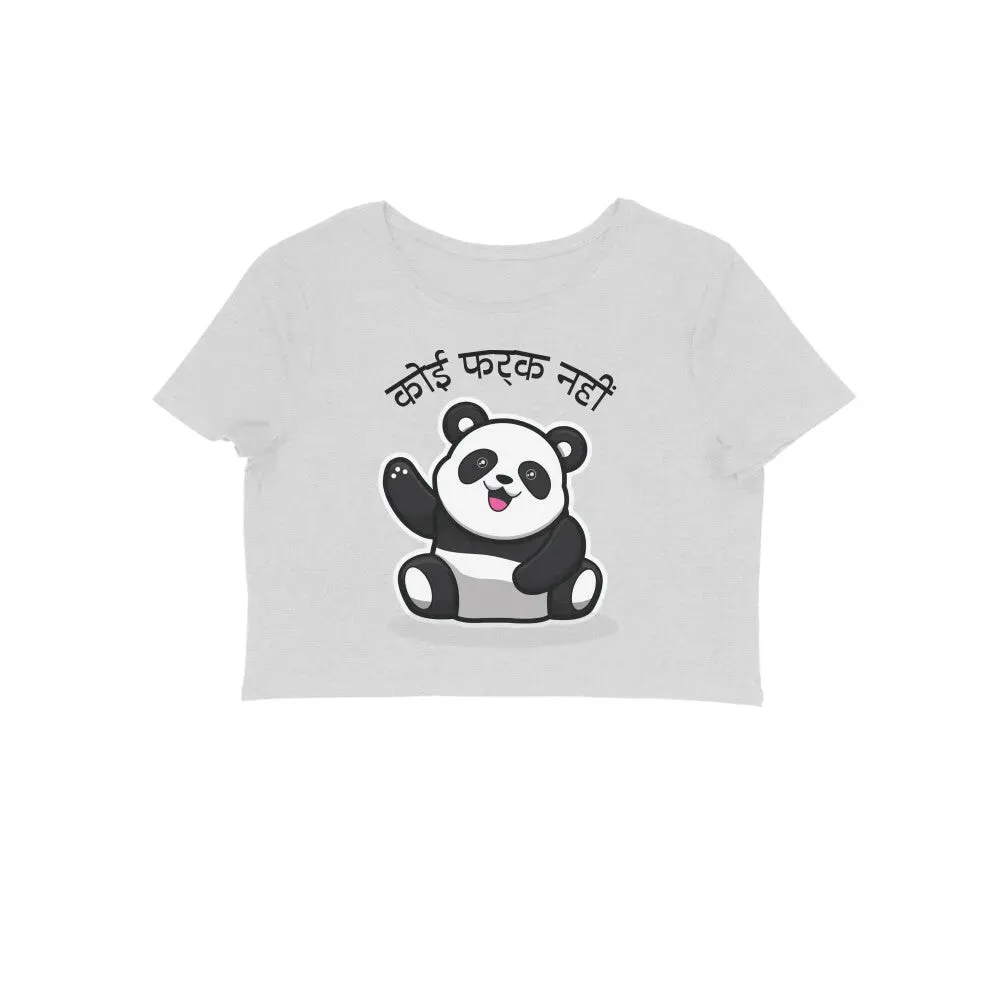 Koi Farak Nahi Crop Top in Cotton for Women