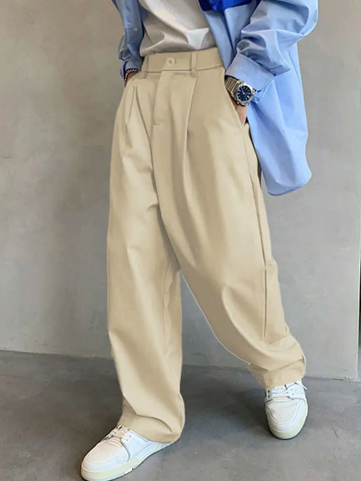 Korean Street Slant Pocket Trousers