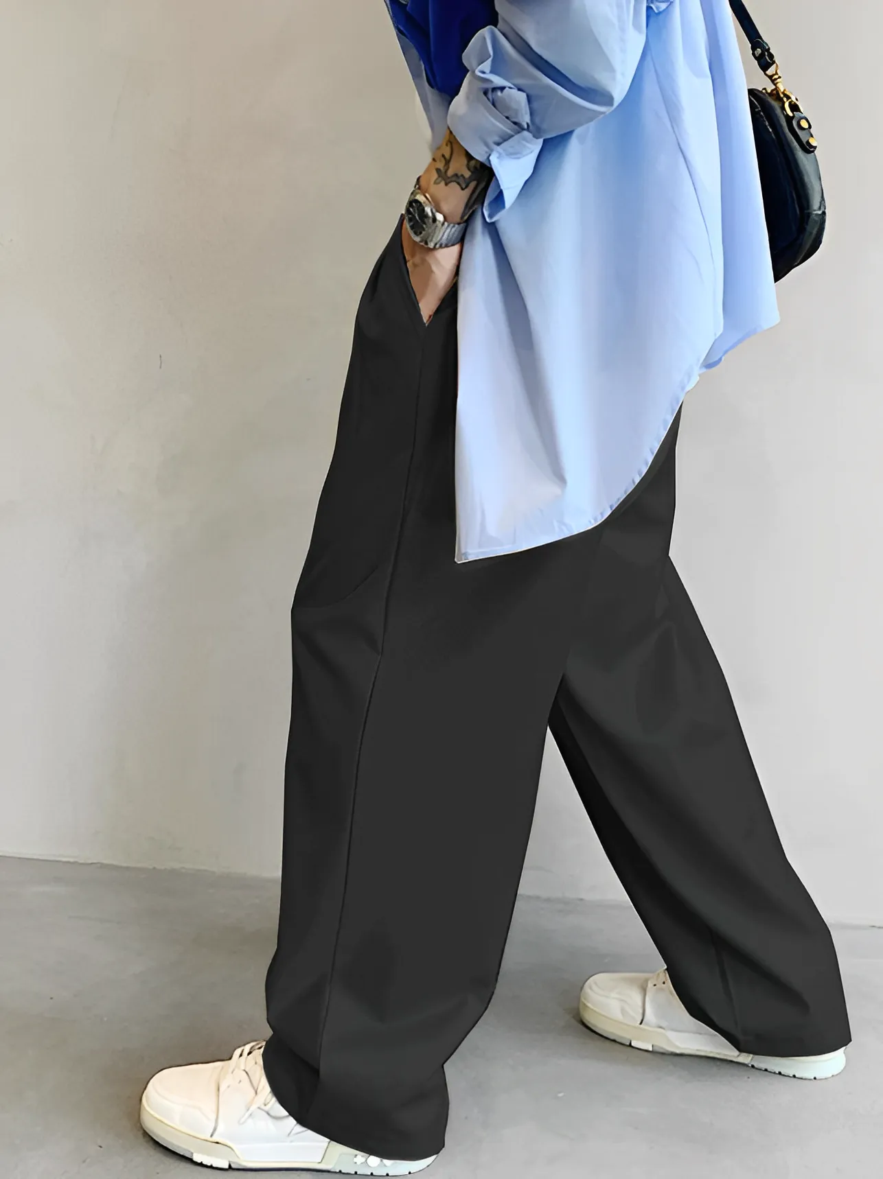 Korean Street Slant Pocket Trousers