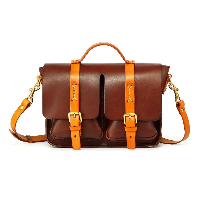 Leather Cambridge Satchel,Unisex Color-Block Crossbody Cambridge Leather Bag,For Women For Men-i7bags