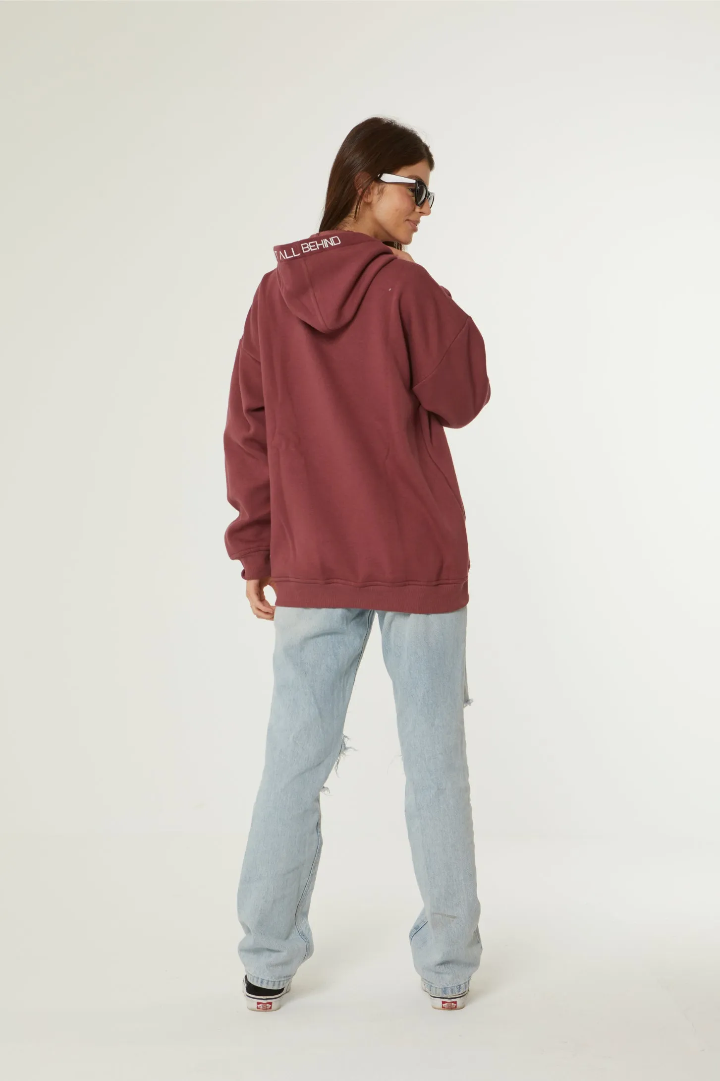 LEAVE IT ALL BEHIND HOODIE - BURGUNDY