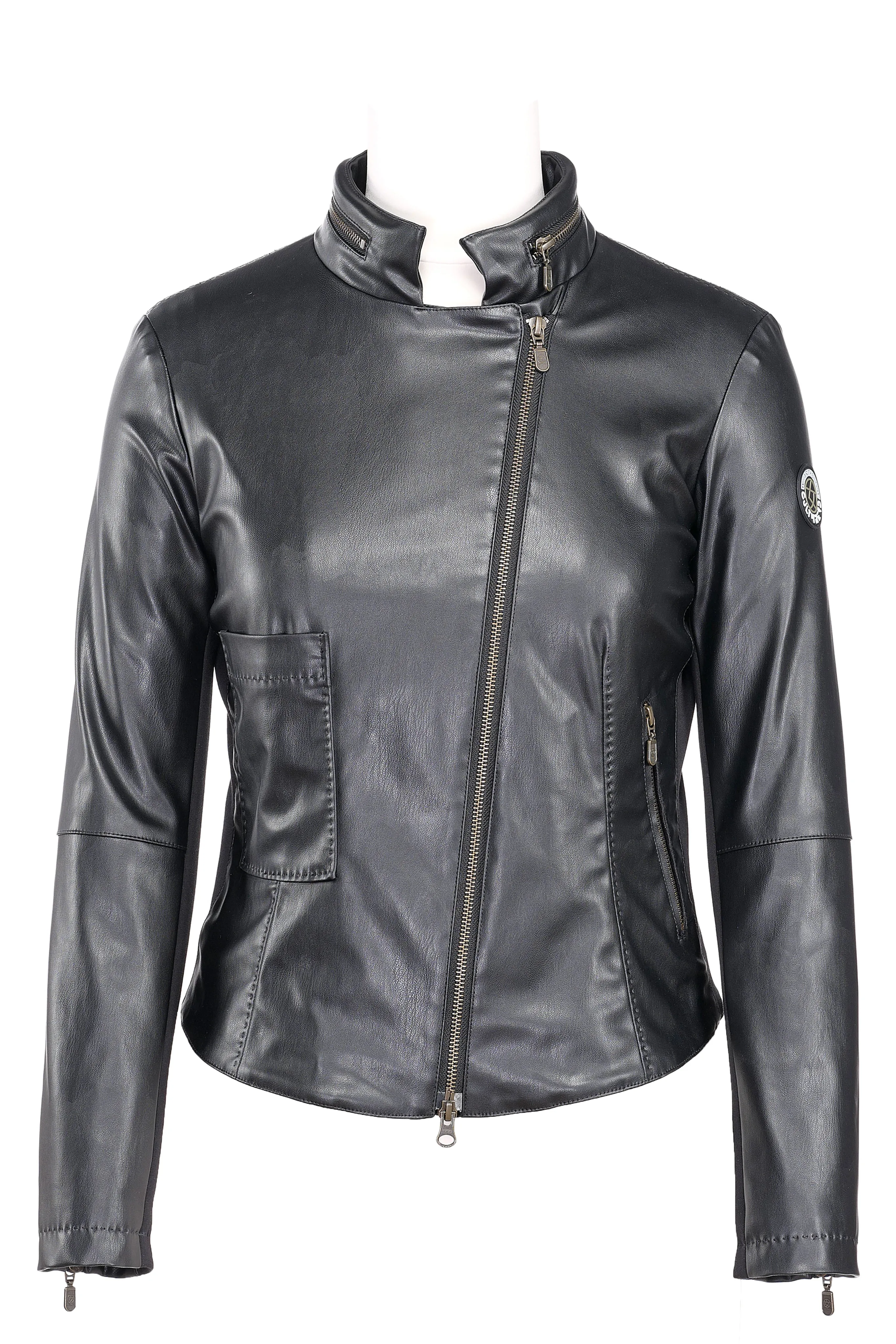 LONSDALE II recycled vegan leather biker jacket