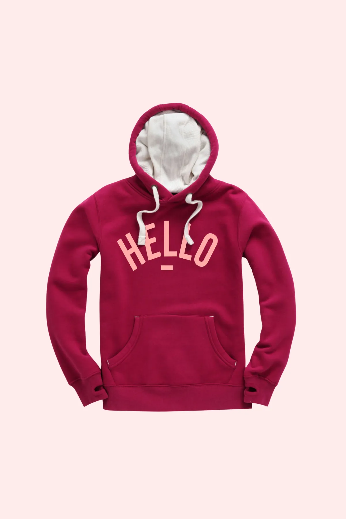 Luxe - Cranberry Hello Pullover Hoodie