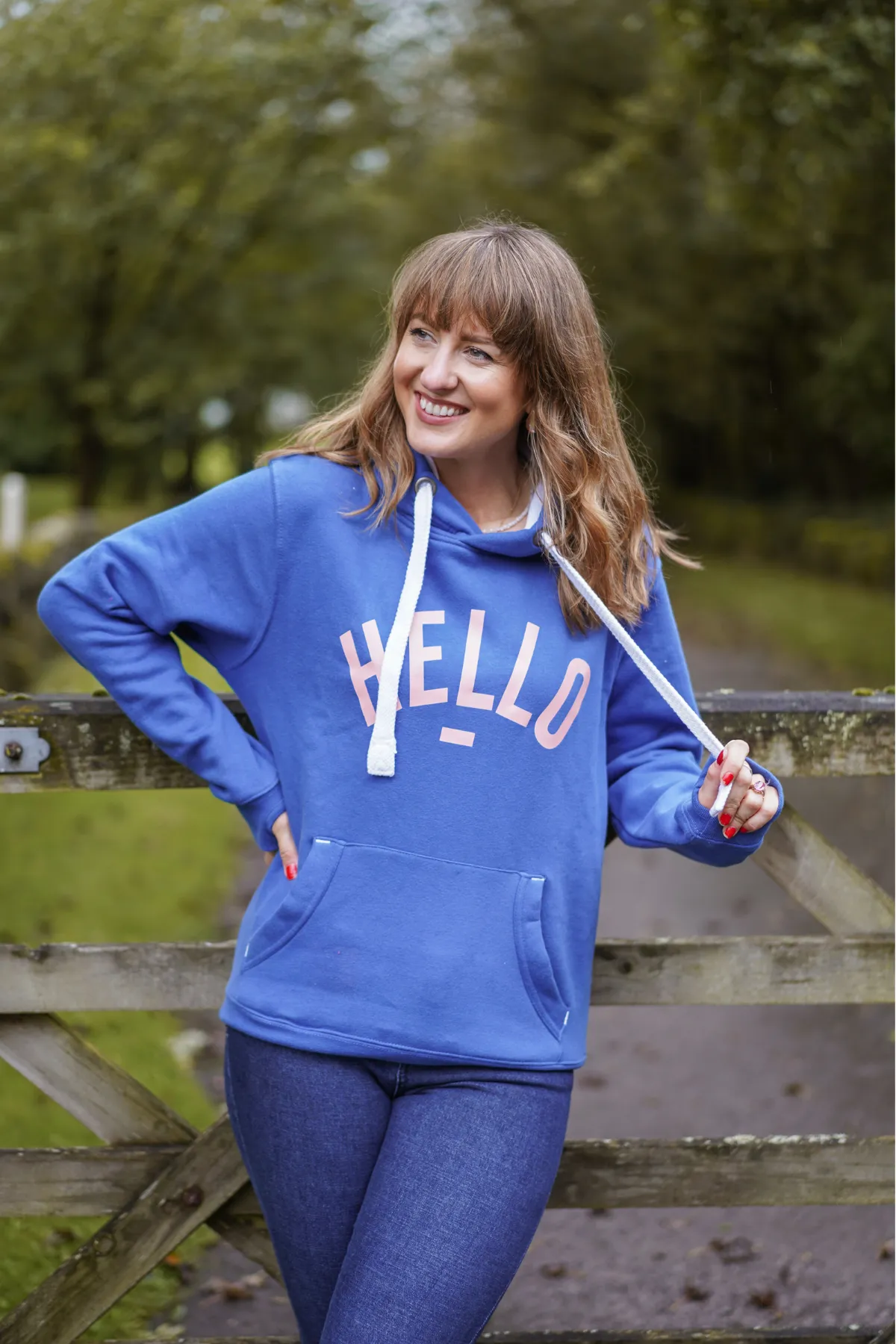 Luxe - Vintage Blue Hello Hoodie