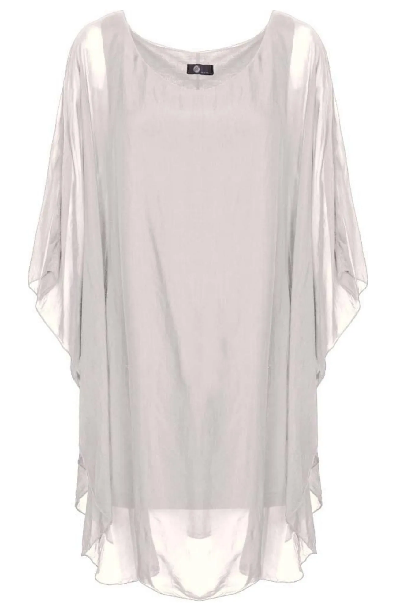 M Made in Italy - Women's Bat Sleeves Tunic Plus Size