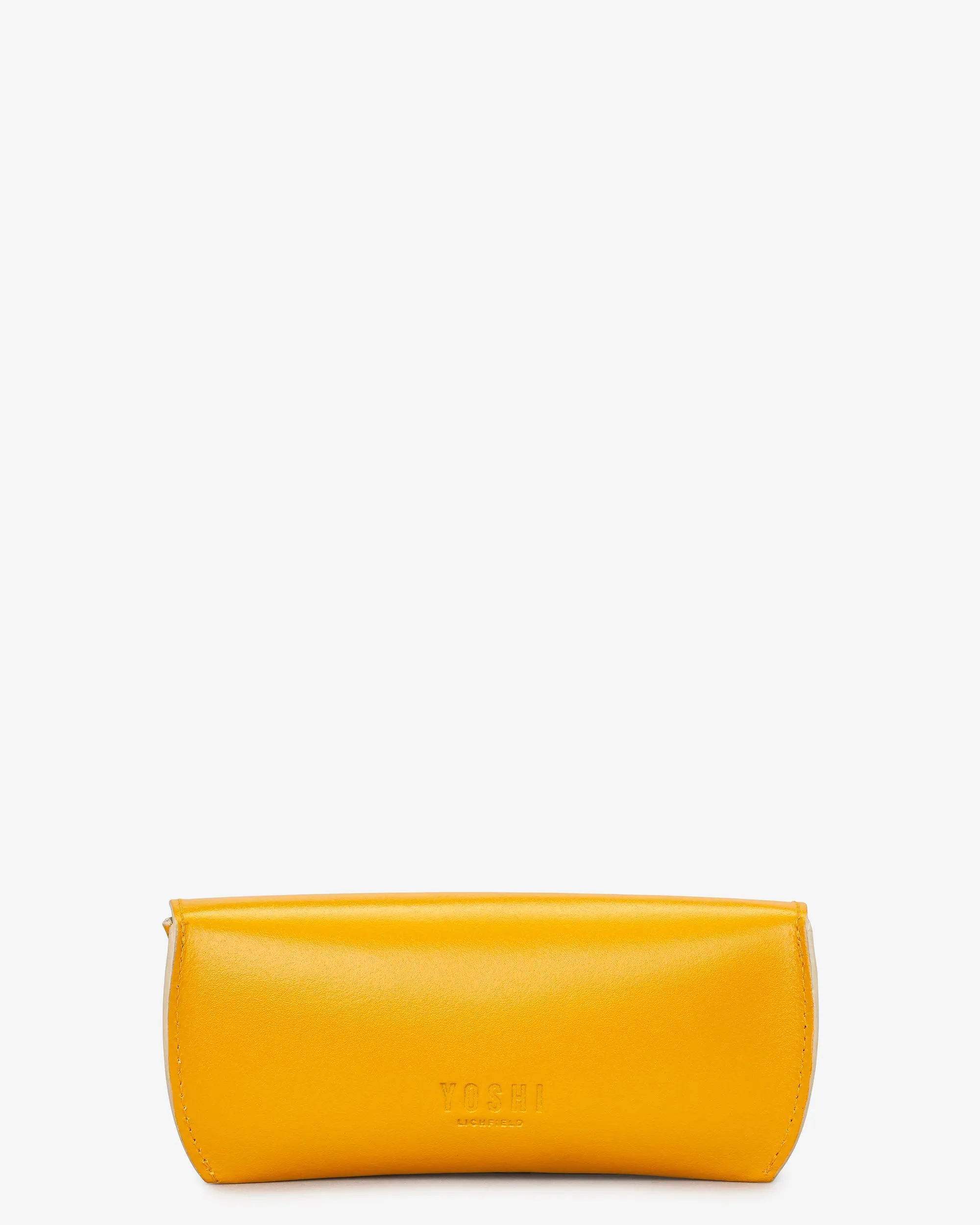 Mustard Yellow Leather Glasses Case