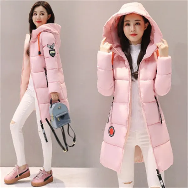 Parka Women 2020 Winter Jacket Women Coat Hooded Outwear Female Parka Thick Cotton Padded Lining Winter Female Basic Coats Z30