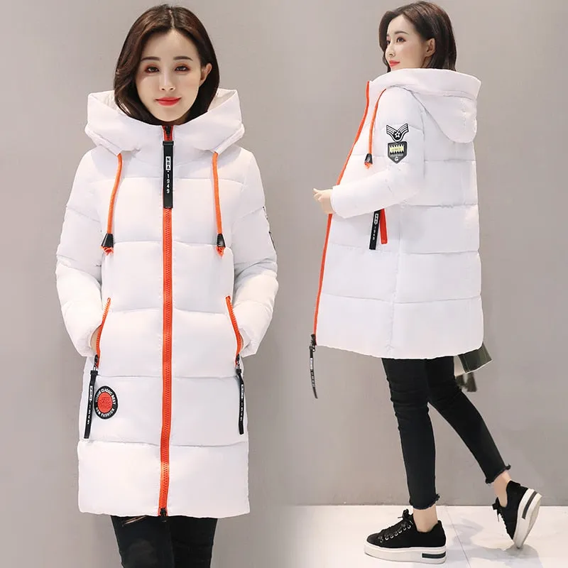 Parka Women 2020 Winter Jacket Women Coat Hooded Outwear Female Parka Thick Cotton Padded Lining Winter Female Basic Coats Z30