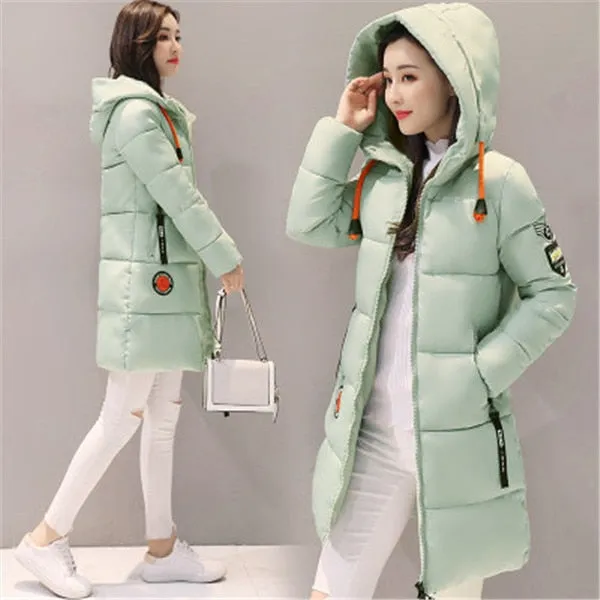 Parka Women 2020 Winter Jacket Women Coat Hooded Outwear Female Parka Thick Cotton Padded Lining Winter Female Basic Coats Z30