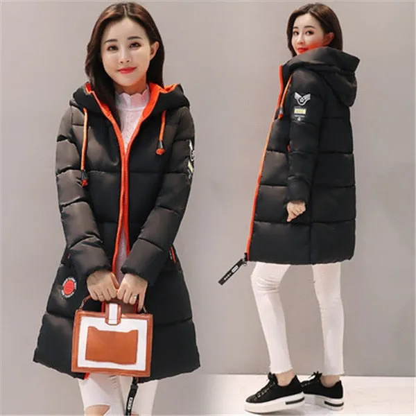 Parka Women 2020 Winter Jacket Women Coat Hooded Outwear Female Parka Thick Cotton Padded Lining Winter Female Basic Coats Z30