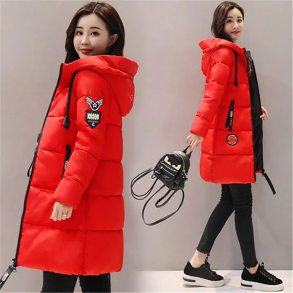 Parka Women 2020 Winter Jacket Women Coat Hooded Outwear Female Parka Thick Cotton Padded Lining Winter Female Basic Coats Z30