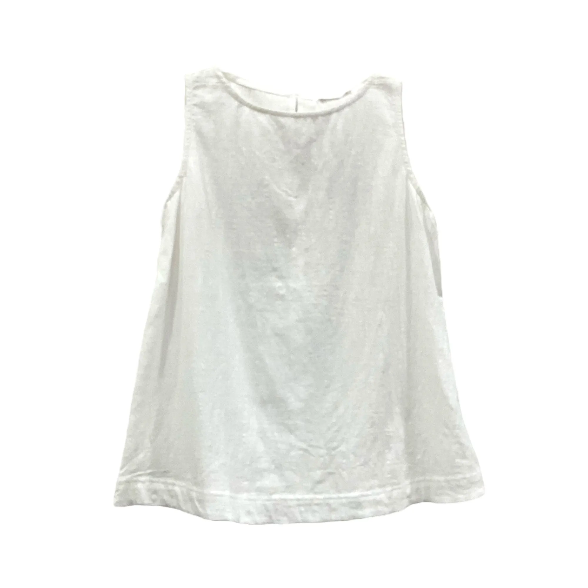 Patch Women Casual Linen Round Neck Sleeveless Blouse